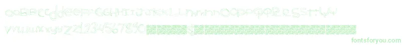 Benderlines Font – Green Fonts on White Background