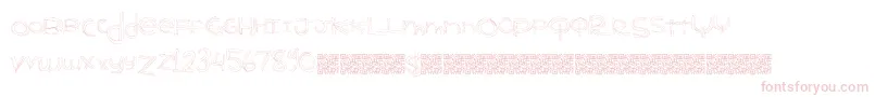 Benderlines-Schriftart – Rosa Schriften auf weißem Hintergrund