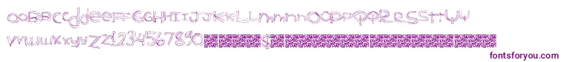 Benderlines-Schriftart – Violette Schriften auf weißem Hintergrund