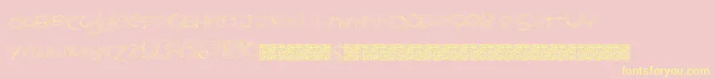 Benderlines Font – Yellow Fonts on Pink Background