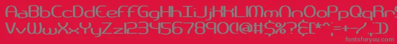 PneumaticsWideBrk Font – Gray Fonts on Red Background