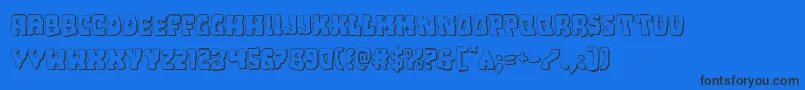 フォントBeastian3D – 黒い文字の青い背景