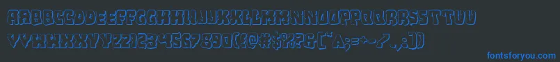 Beastian3D-Schriftart – Blaue Schriften auf schwarzem Hintergrund