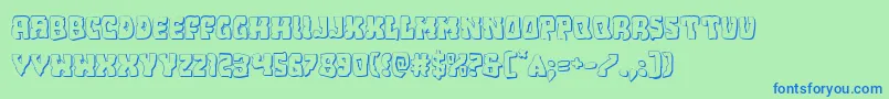 Beastian3D Font – Blue Fonts on Green Background