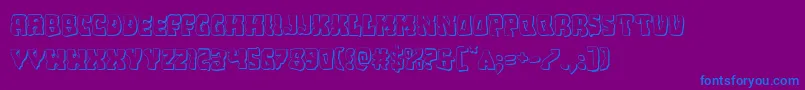 Шрифт Beastian3D – синие шрифты на фиолетовом фоне