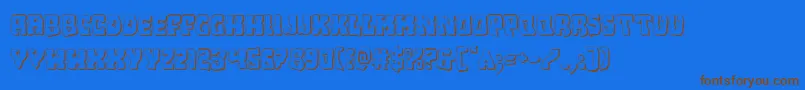Beastian3D-fontti – ruskeat fontit sinisellä taustalla