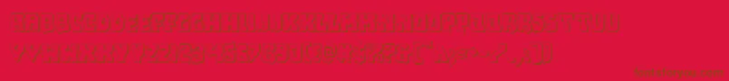 Beastian3D-Schriftart – Braune Schriften auf rotem Hintergrund