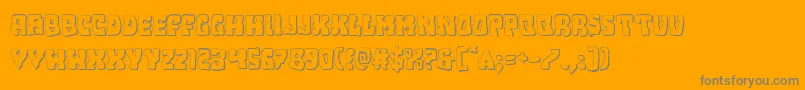 Beastian3D-Schriftart – Graue Schriften auf orangefarbenem Hintergrund