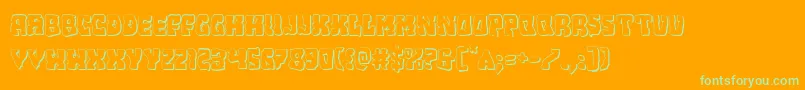 Beastian3D Font – Green Fonts on Orange Background