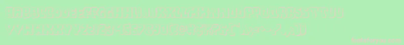 フォントBeastian3D – 緑の背景にピンクのフォント