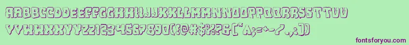 Beastian3D Font – Purple Fonts on Green Background