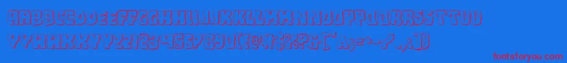 Шрифт Beastian3D – красные шрифты на синем фоне