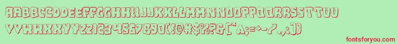 Beastian3D Font – Red Fonts on Green Background