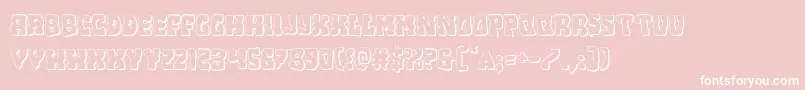 Beastian3D-fontti – valkoiset fontit vaaleanpunaisella taustalla