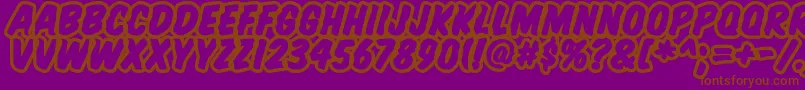 Komtitbr Font – Brown Fonts on Purple Background