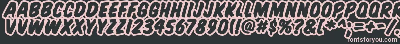 Komtitbr Font – Pink Fonts on Black Background