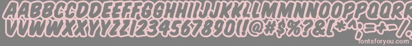 Komtitbr Font – Pink Fonts on Gray Background