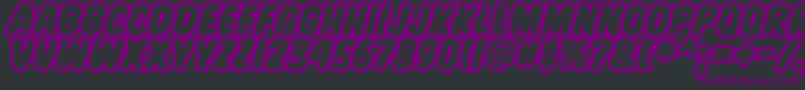 Komtitbr Font – Purple Fonts on Black Background