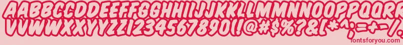 Komtitbr Font – Red Fonts on Pink Background