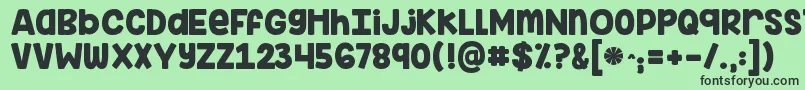 Kginimitableoriginal Font – Black Fonts on Green Background