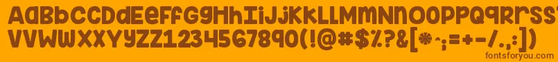 Kginimitableoriginal Font – Brown Fonts on Orange Background