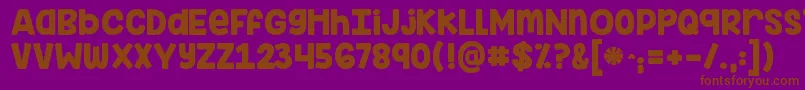 Kginimitableoriginal Font – Brown Fonts on Purple Background