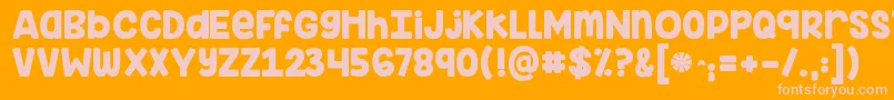 Kginimitableoriginal Font – Pink Fonts on Orange Background