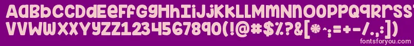 Kginimitableoriginal Font – Pink Fonts on Purple Background
