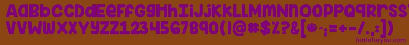 Kginimitableoriginal Font – Purple Fonts on Brown Background