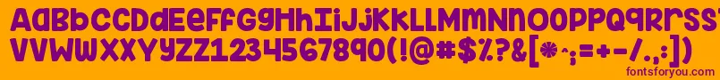 Kginimitableoriginal Font – Purple Fonts on Orange Background