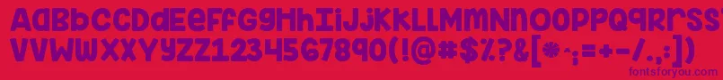 Шрифт Kginimitableoriginal – фиолетовые шрифты на красном фоне
