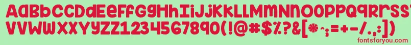 Kginimitableoriginal Font – Red Fonts on Green Background