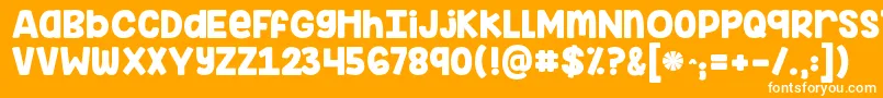 Kginimitableoriginal Font – White Fonts on Orange Background