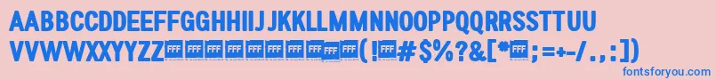 FffUltraTrial Font – Blue Fonts on Pink Background