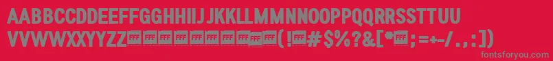 FffUltraTrial Font – Gray Fonts on Red Background