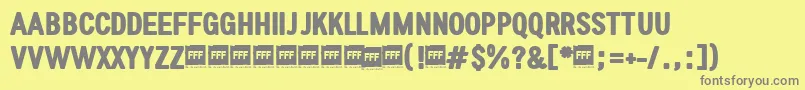 FffUltraTrial Font – Gray Fonts on Yellow Background