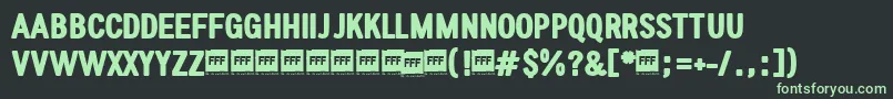 FffUltraTrial Font – Green Fonts on Black Background