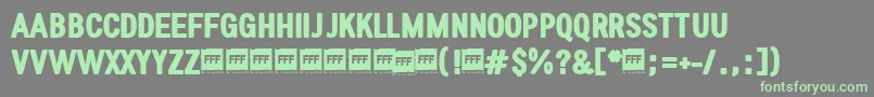 FffUltraTrial Font – Green Fonts on Gray Background