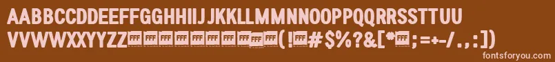 FffUltraTrial Font – Pink Fonts on Brown Background