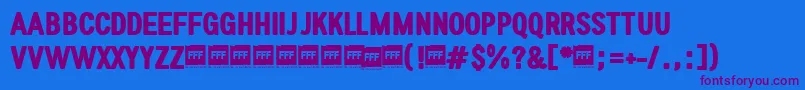 FffUltraTrial Font – Purple Fonts on Blue Background