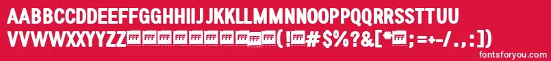 FffUltraTrial Font – White Fonts on Red Background