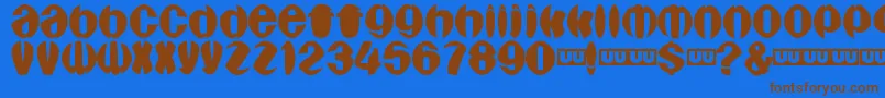 Aragones Font – Brown Fonts on Blue Background