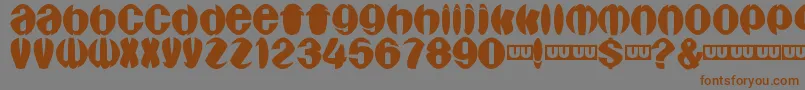 Aragones Font – Brown Fonts on Gray Background