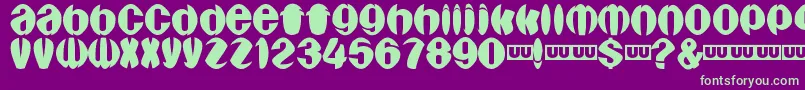 Aragones Font – Green Fonts on Purple Background