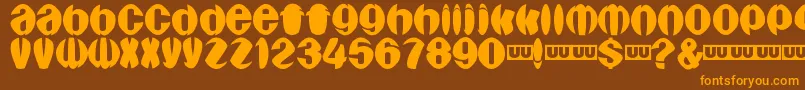 Aragones Font – Orange Fonts on Brown Background