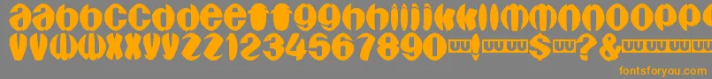 Aragones Font – Orange Fonts on Gray Background