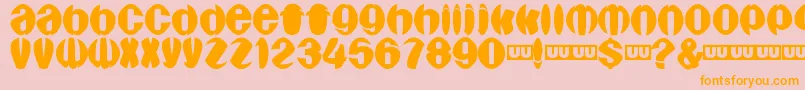 Aragones Font – Orange Fonts on Pink Background