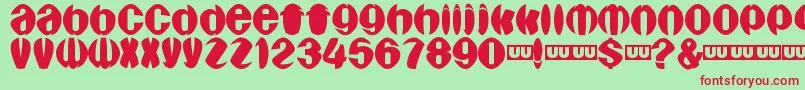 Aragones Font – Red Fonts on Green Background