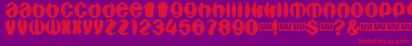 Aragones Font – Red Fonts on Purple Background