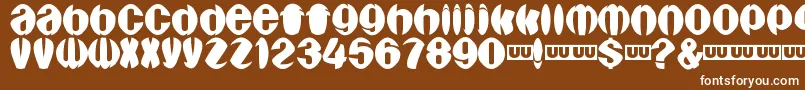 Aragones Font – White Fonts on Brown Background